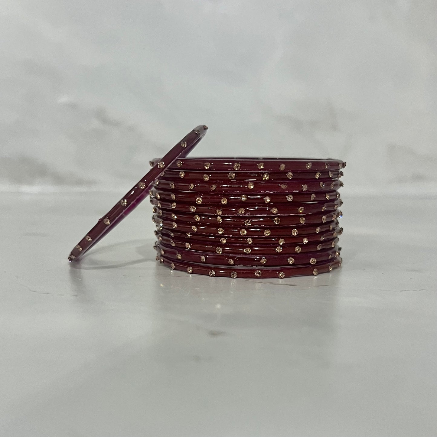 Brown Raindrop Glass Bangles