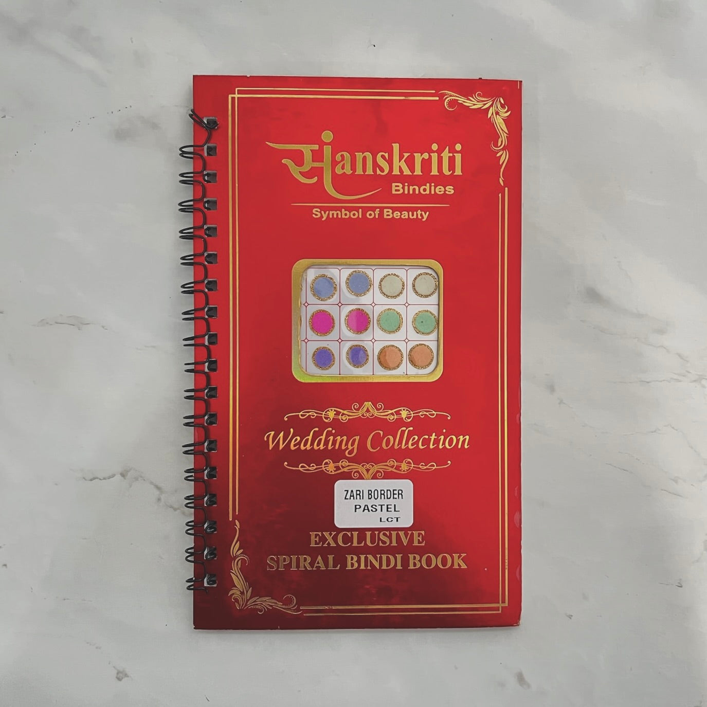 Gold Border Pastel Bindi Book