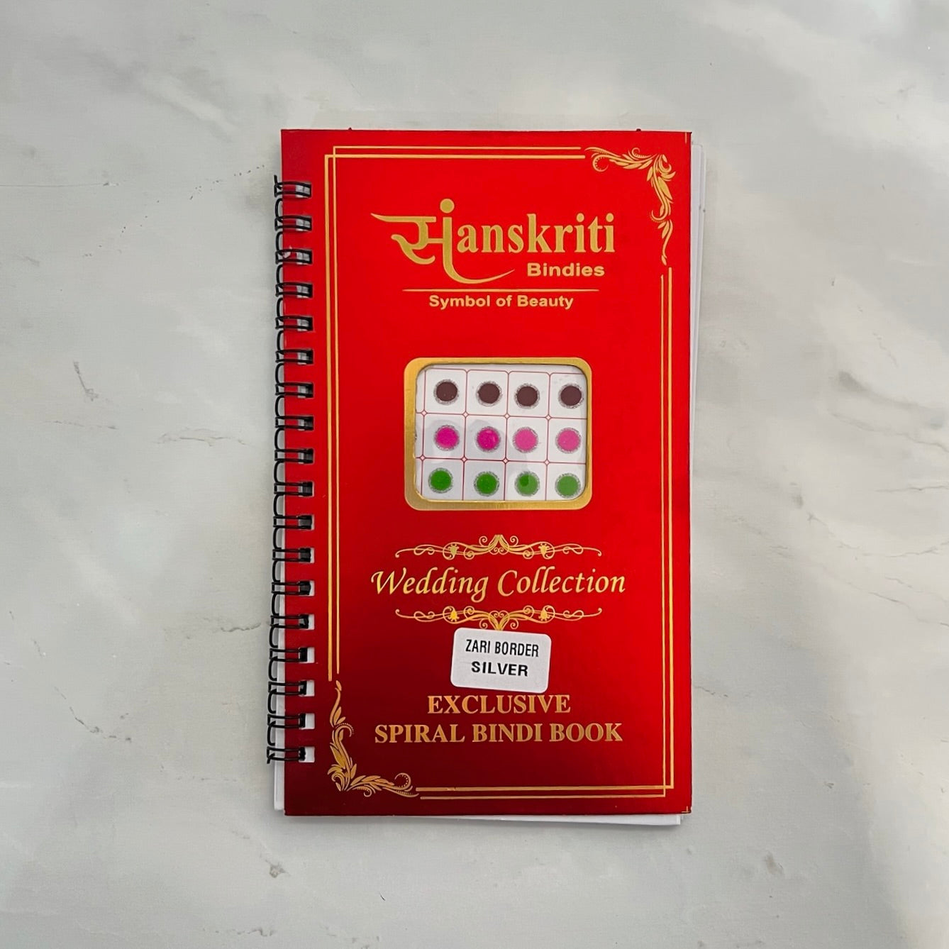 Silver Border Bindi Book