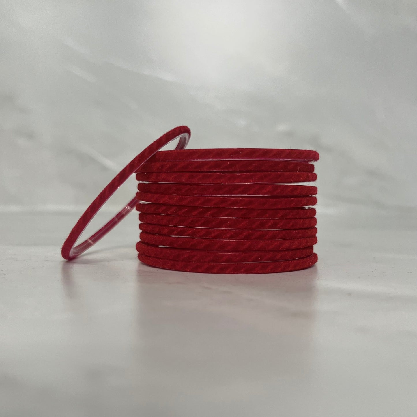 Red Velvet Glass Bangles