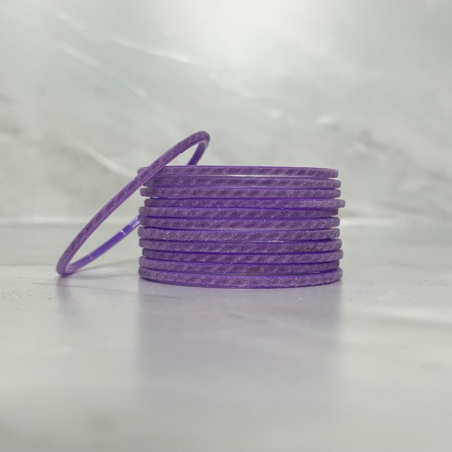 Lilac Velvet Glass Bangles