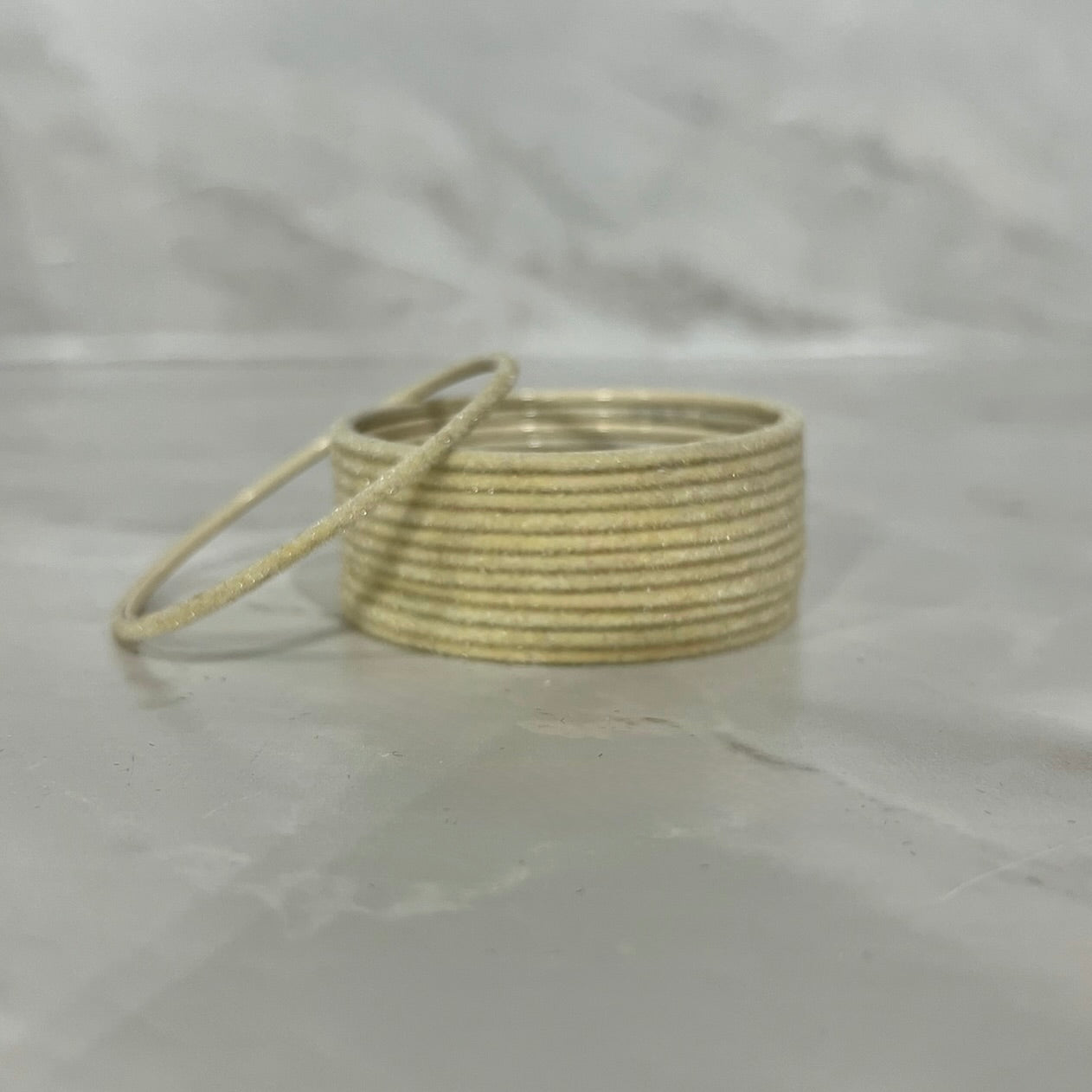 Cream Velvet Bangles
