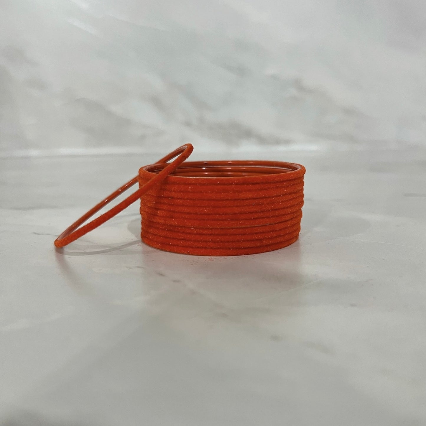Orange Velvet Bangles