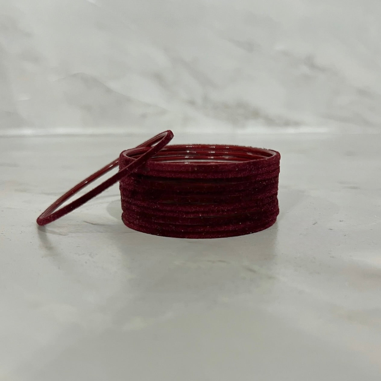 Maroon Velvet Bangles
