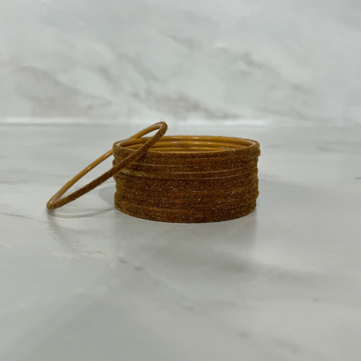 Antique Brown Velvet Bangles