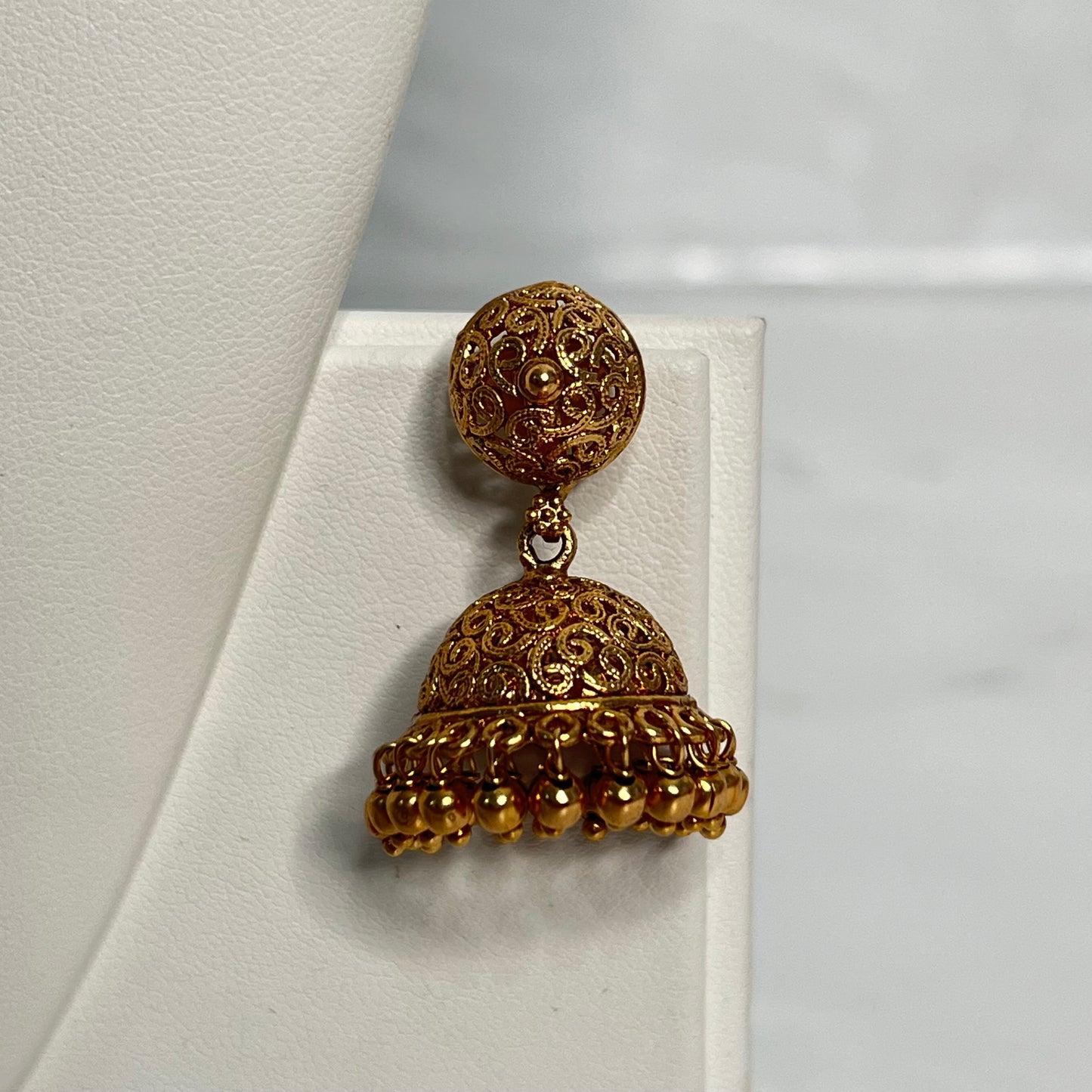 Antique Gold Mala Jhumki Set