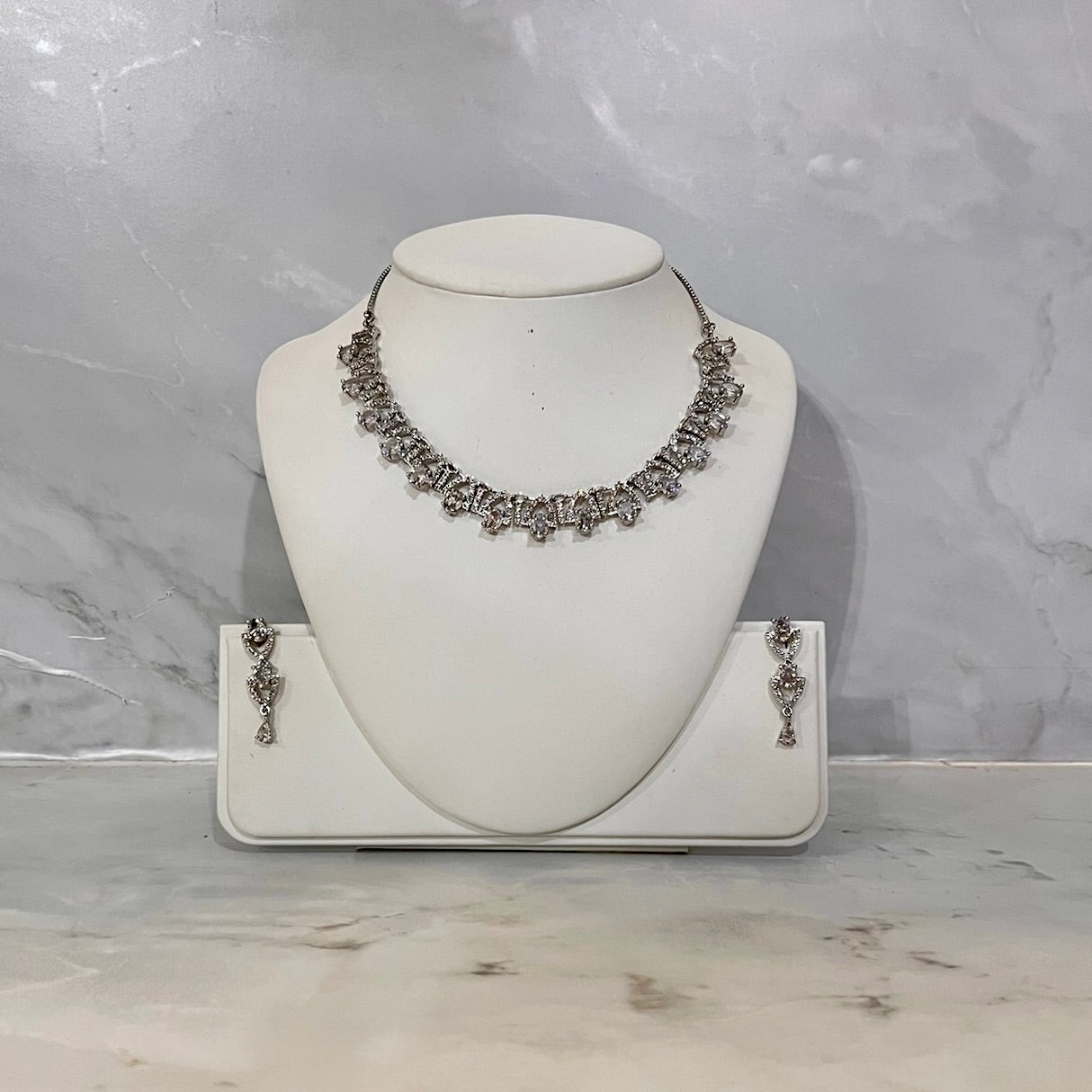 Silver American Diamond Set