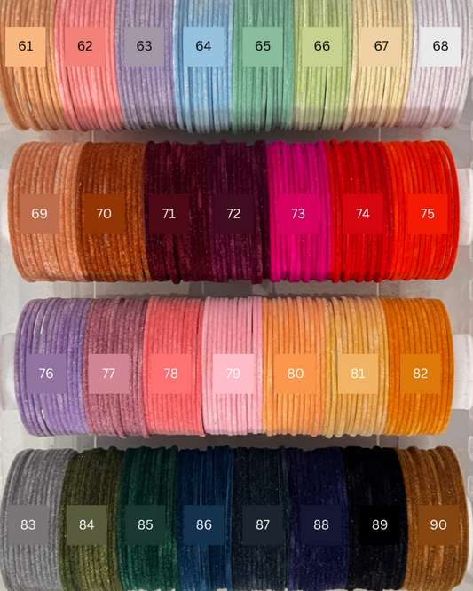 Set of 12 Velvet Bangles