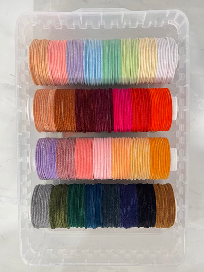 Set of 12 Velvet Bangles