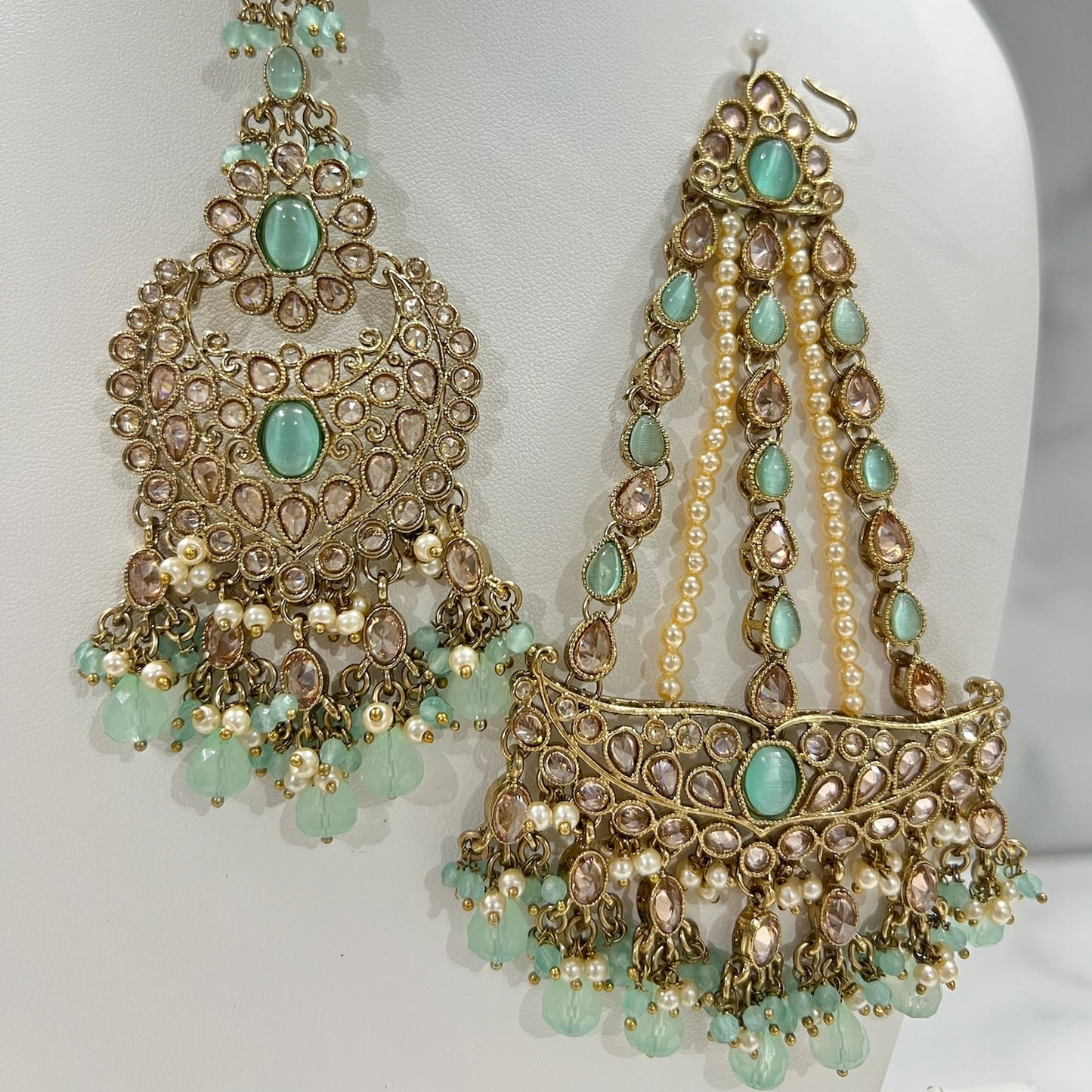 Earrings, Tikka, and Jhumar Set