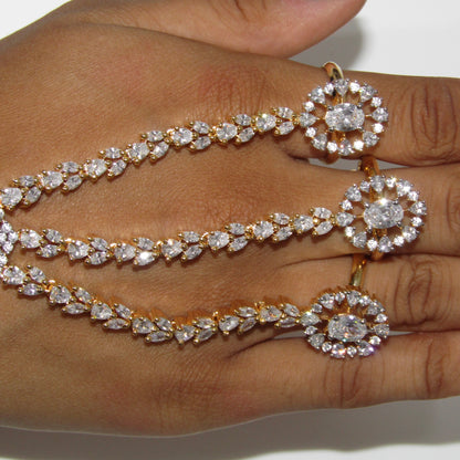 American Diamond Gold 3 Finger Hand Piece