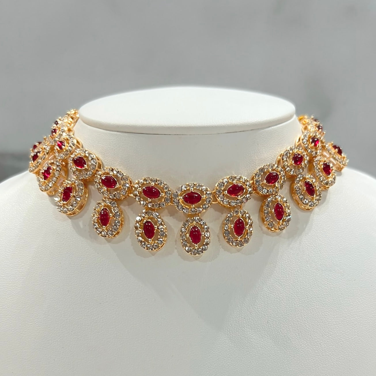 Ruby Neckline/Choker Set
