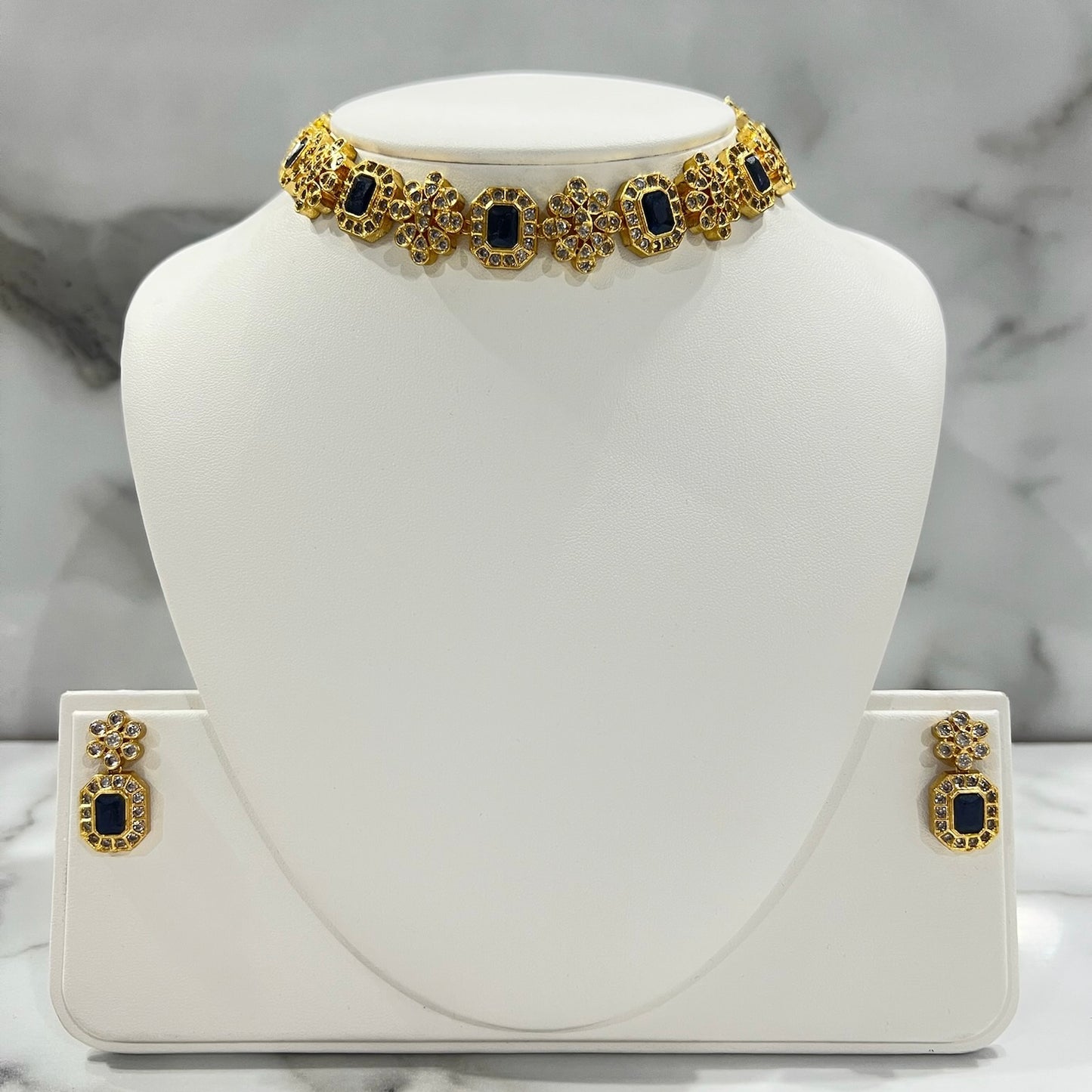 Microgold American Diamond Neckline/Choker Set