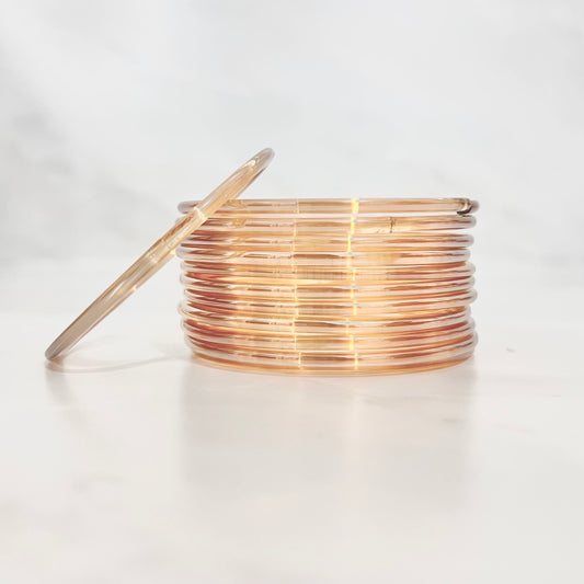 Gold Shiny Glass Bangles