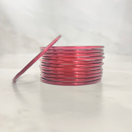 Maroon Shiny Glass Bangles