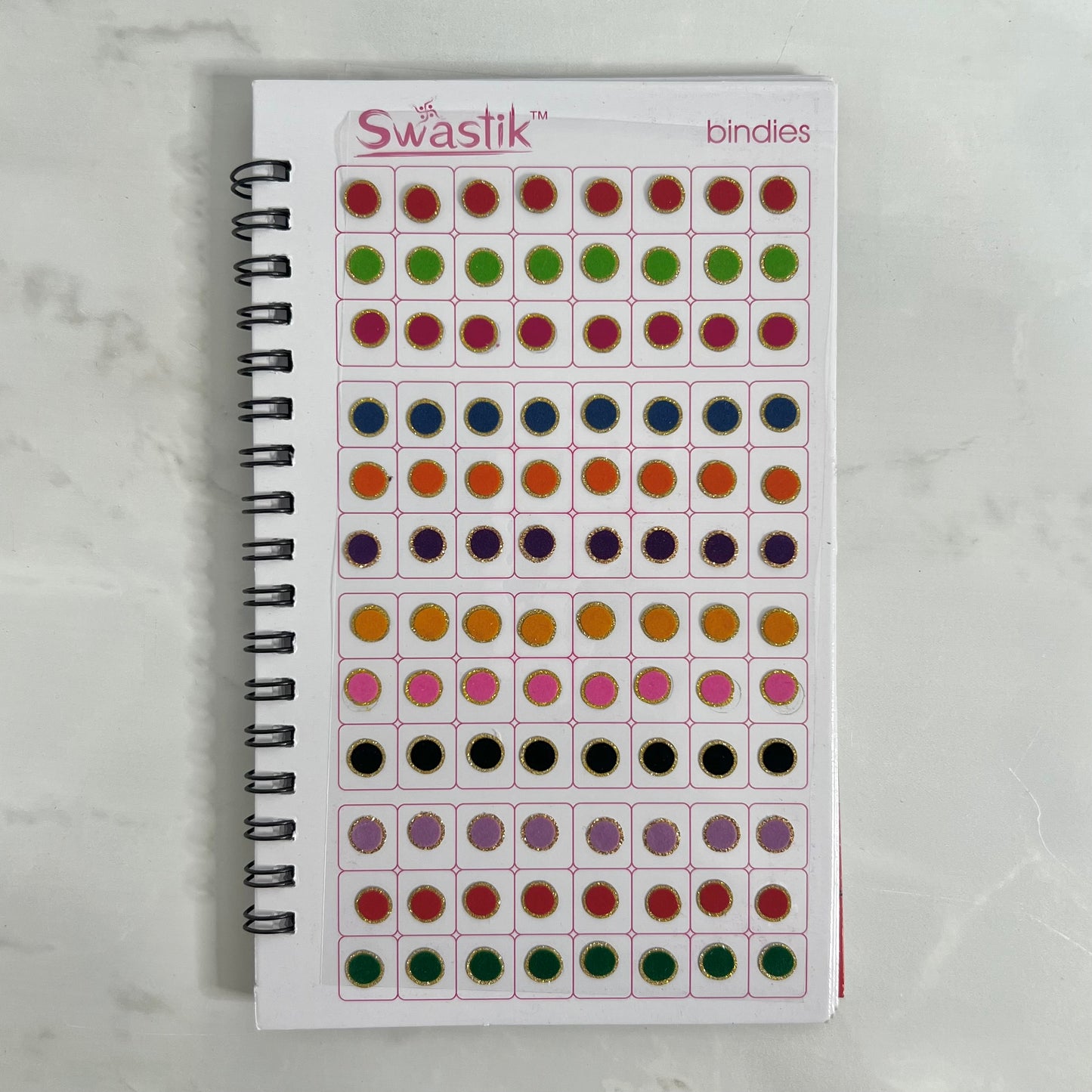 Plain and Gold Border Bindi Book