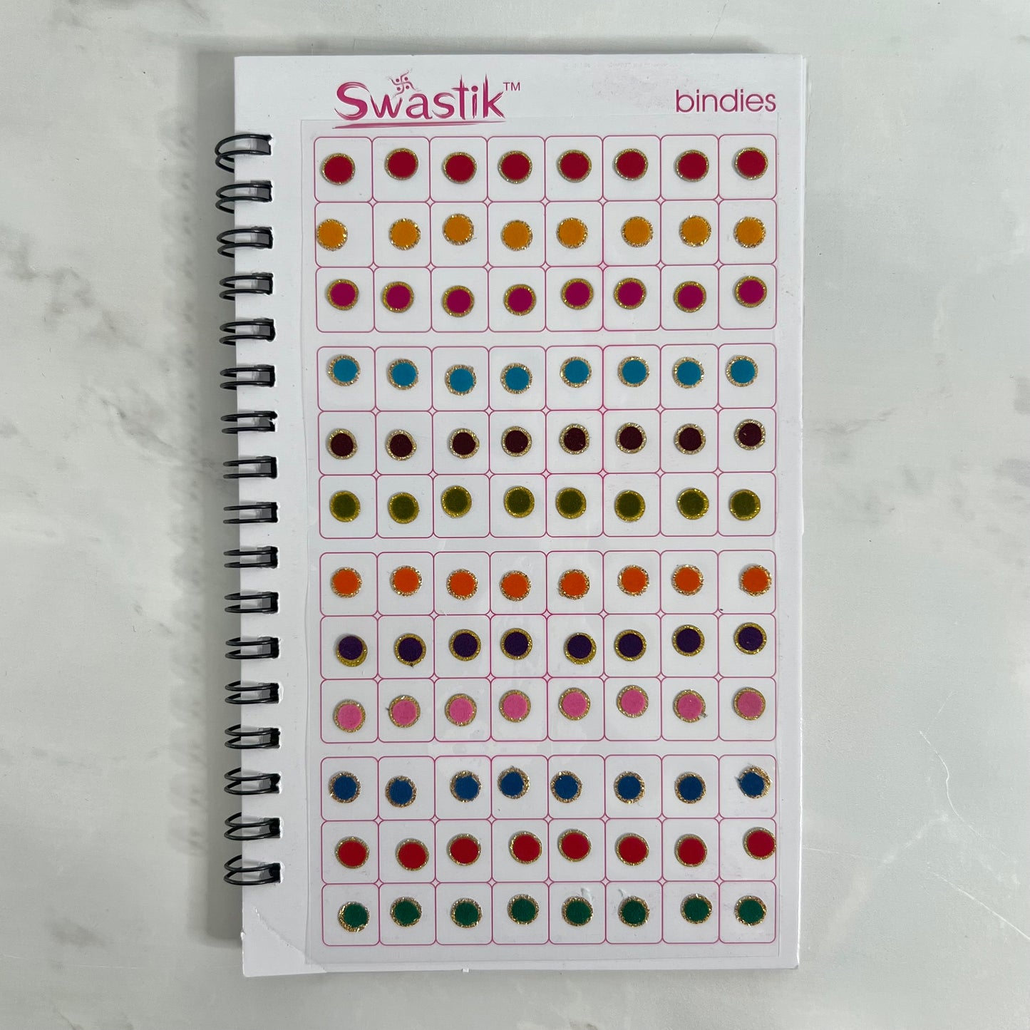 Plain and Gold Border Bindi Book