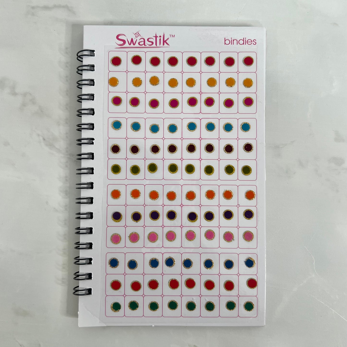 Plain and Gold Border Bindi Book