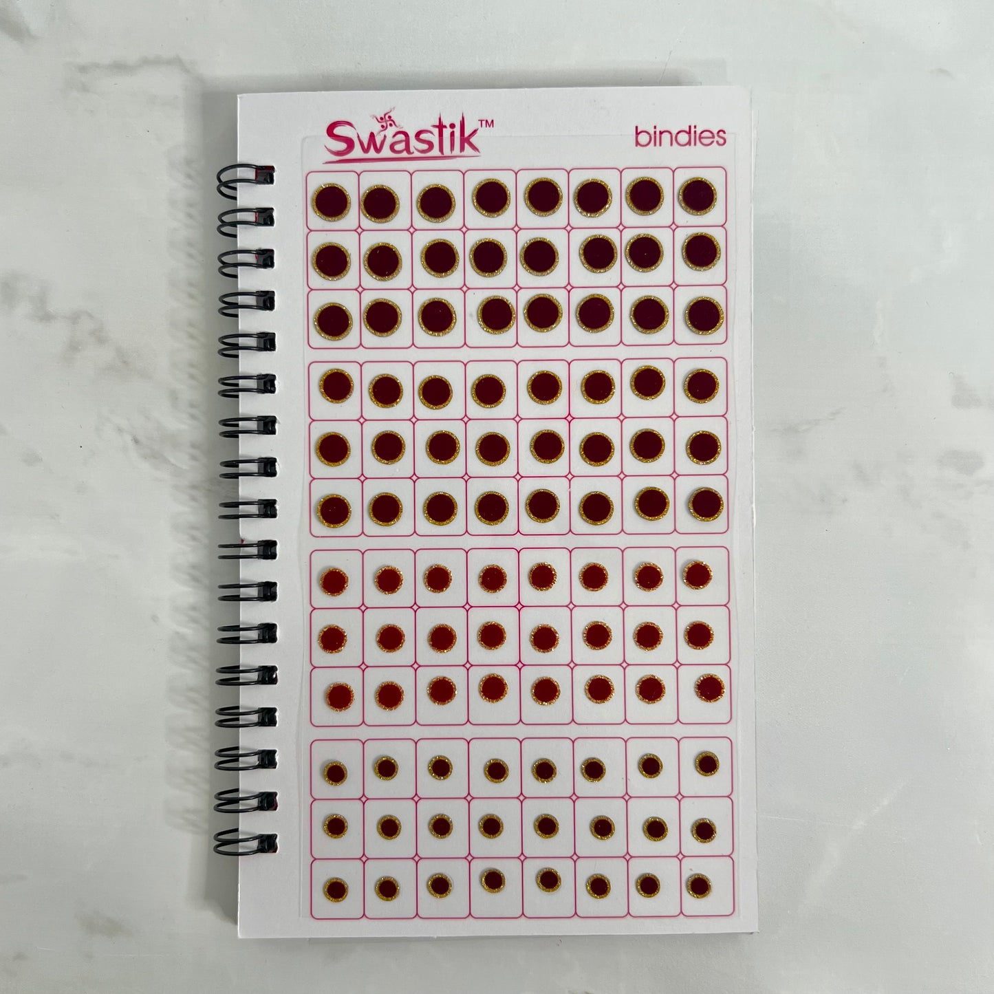 Plain and Gold Border Bindi Book