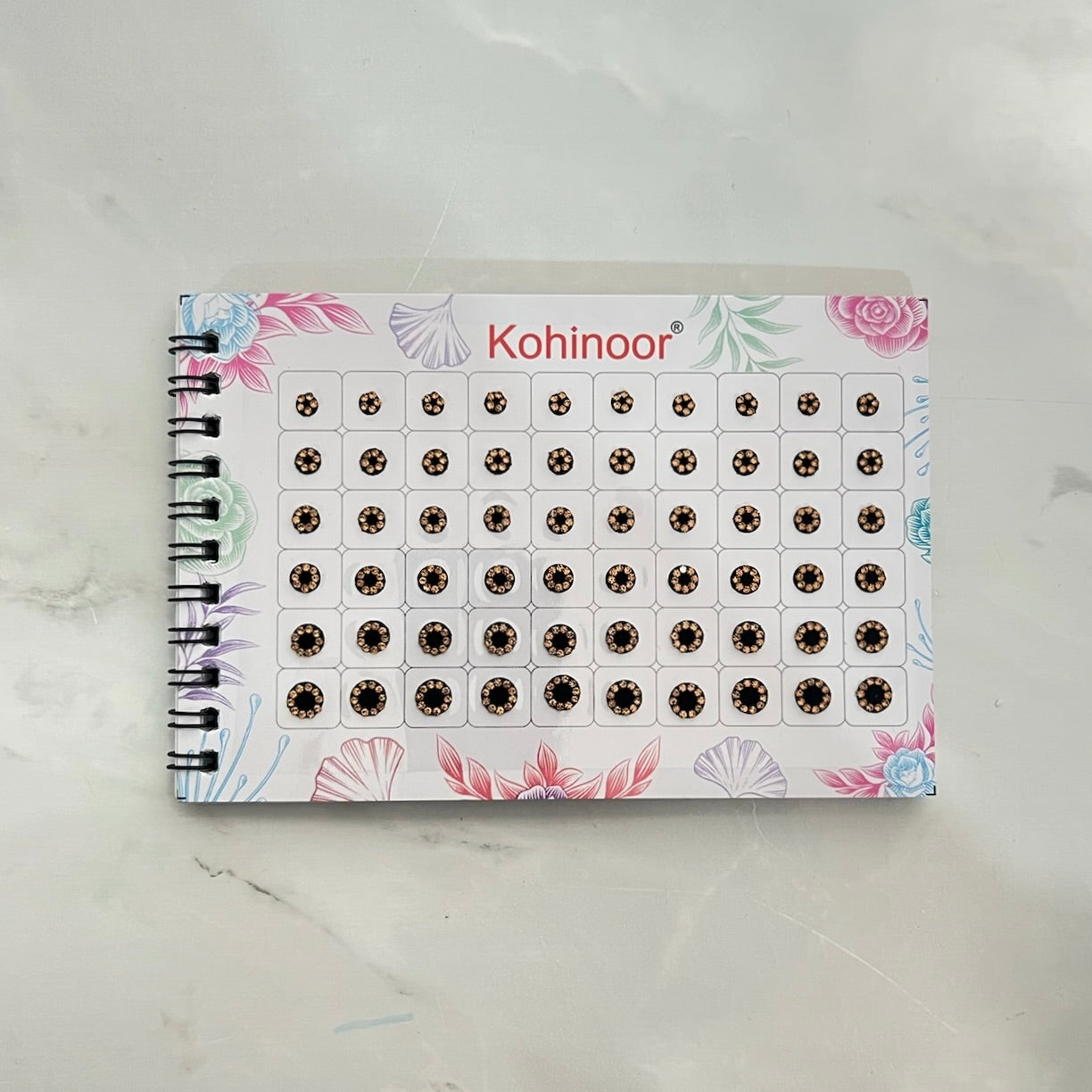 Stone Border Black Bindi Book