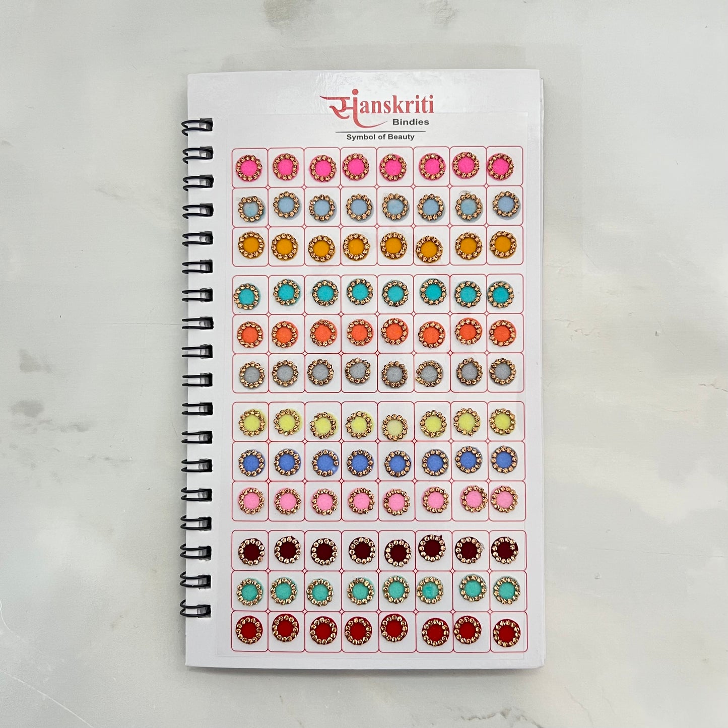 Stone Border Pastel Bindi Book