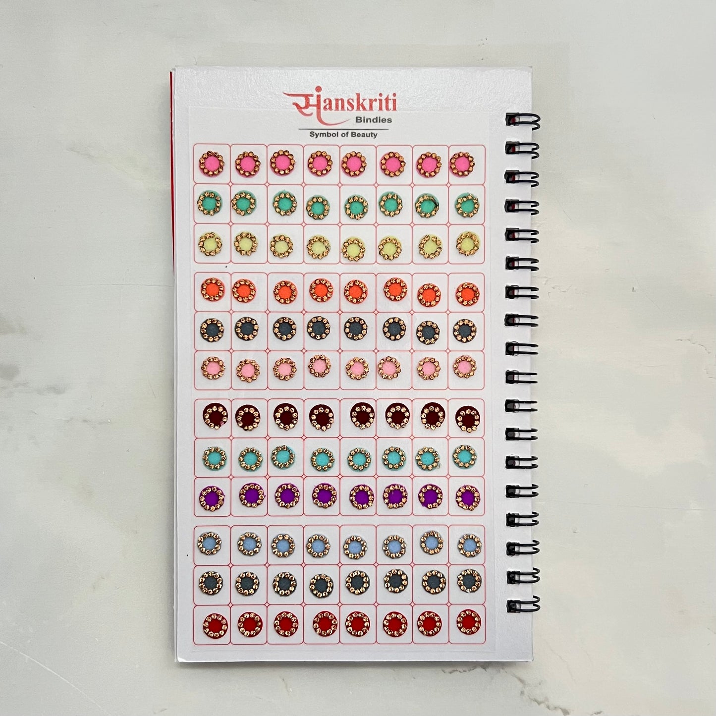Stone Border Pastel Bindi Book