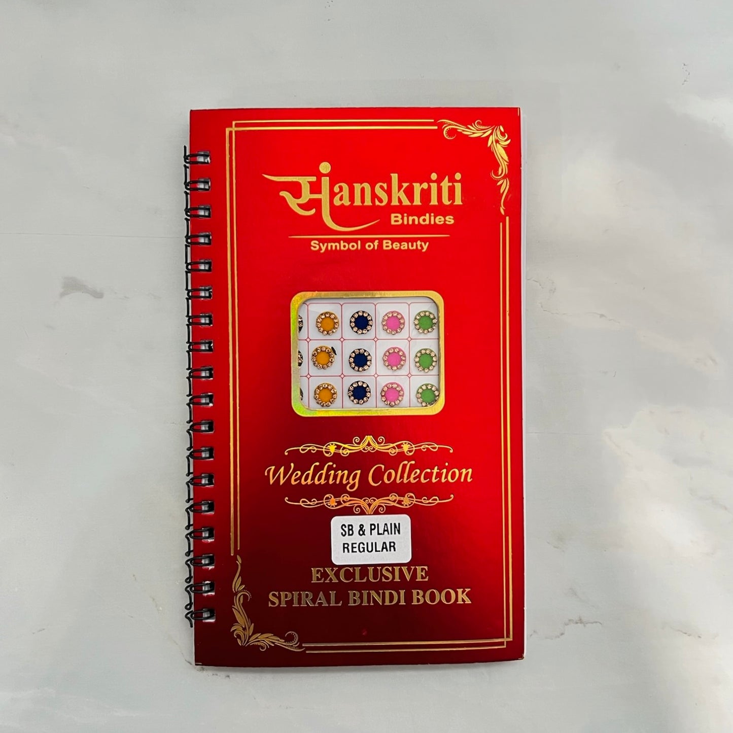 Stone Border and Plain Mixed Bindi Book