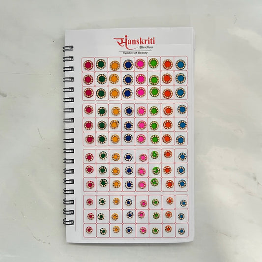 Stone Border and Plain Mixed Bindi Book