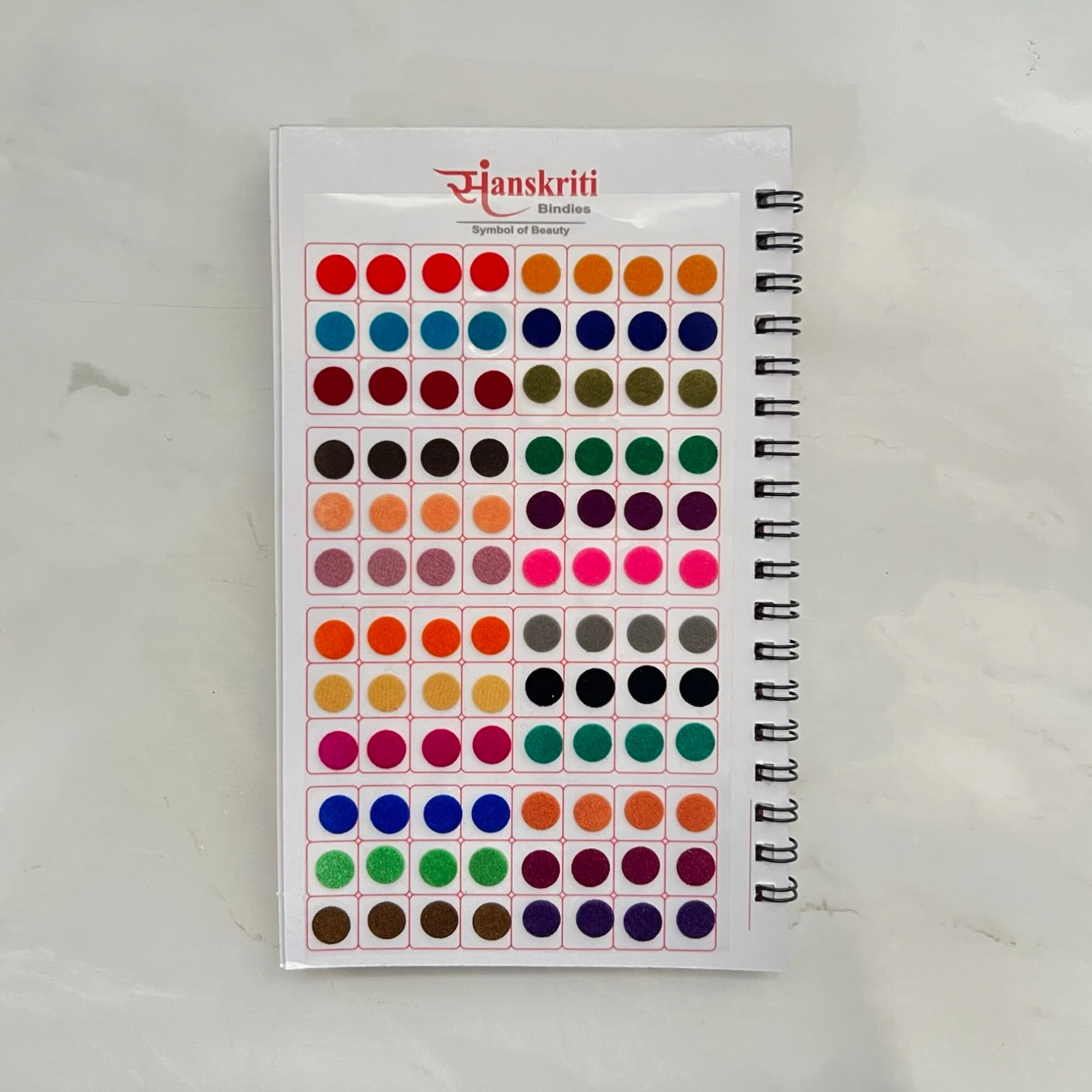 Stone Border and Plain Mixed Bindi Book