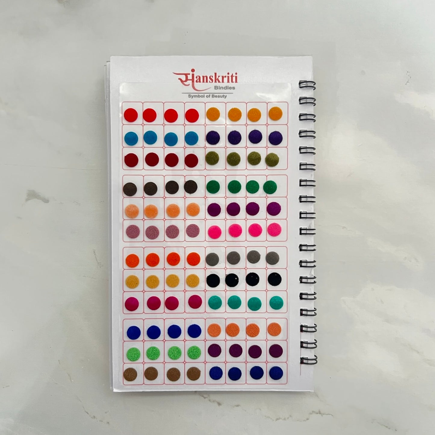 Stone Border and Plain Mixed Bindi Book