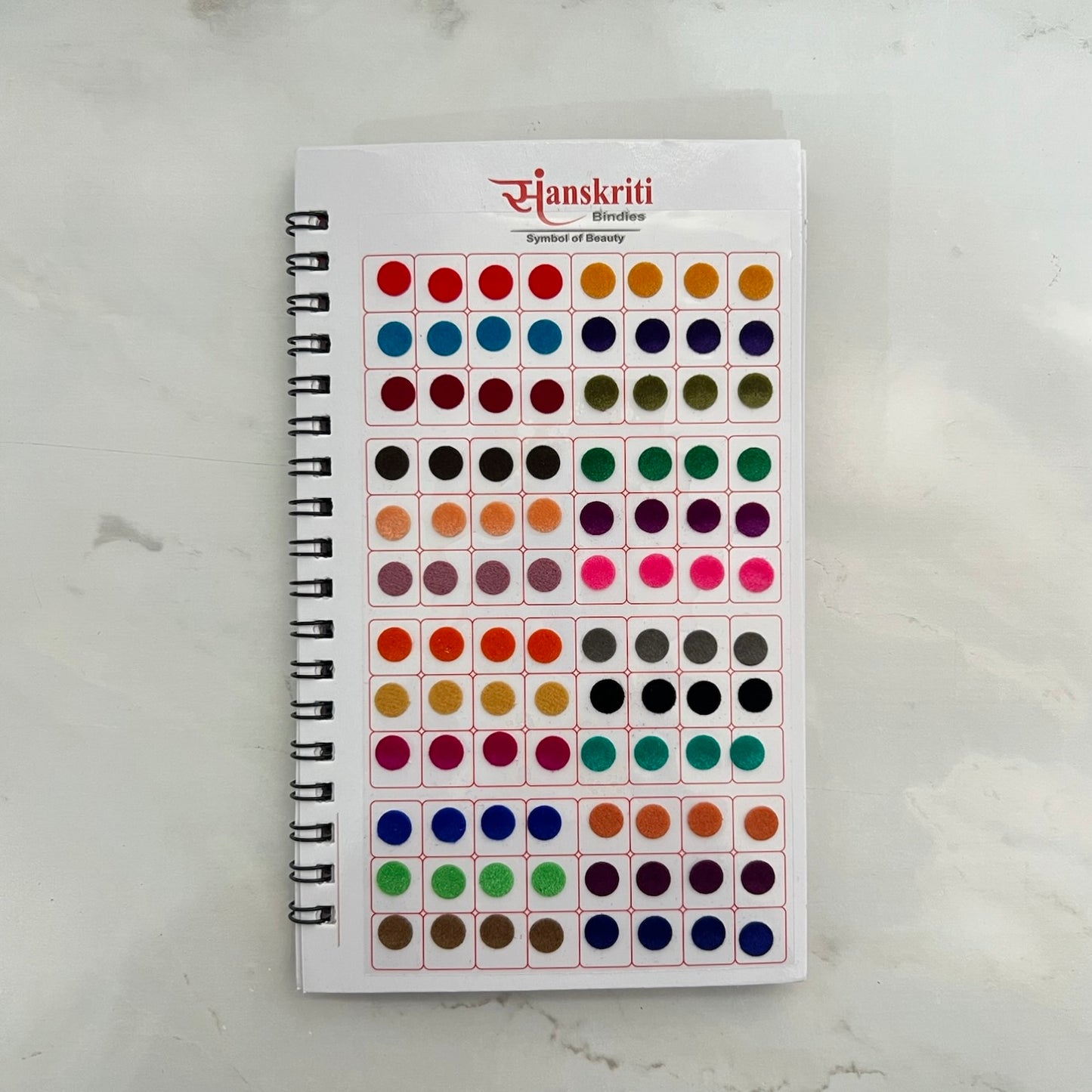 Stone Border and Plain Mixed Bindi Book