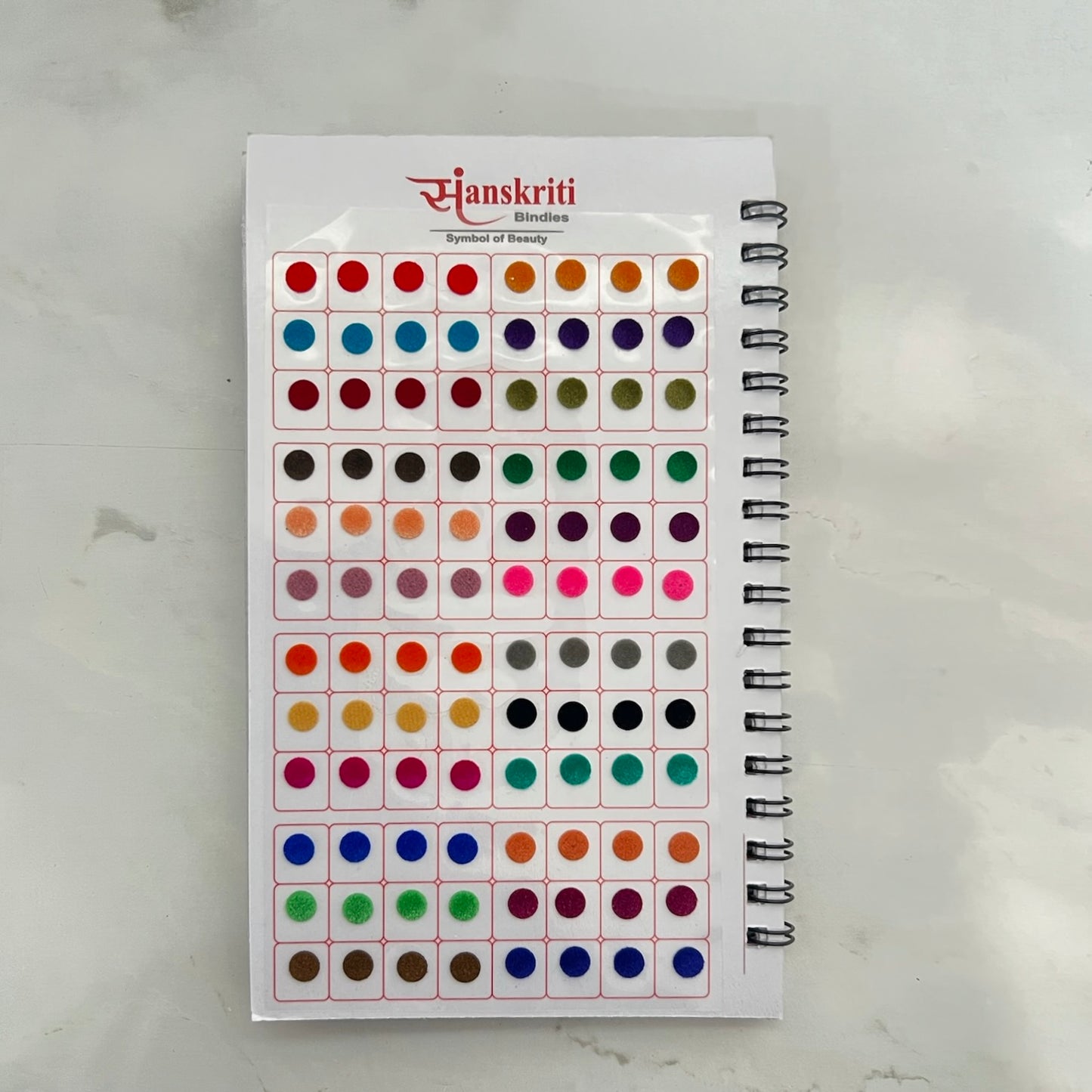 Stone Border and Plain Mixed Bindi Book