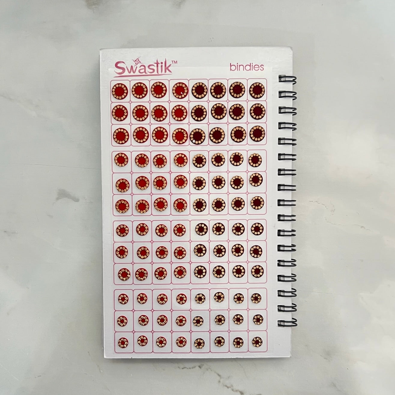 Stone Border and Plain Mixed Bindi Book