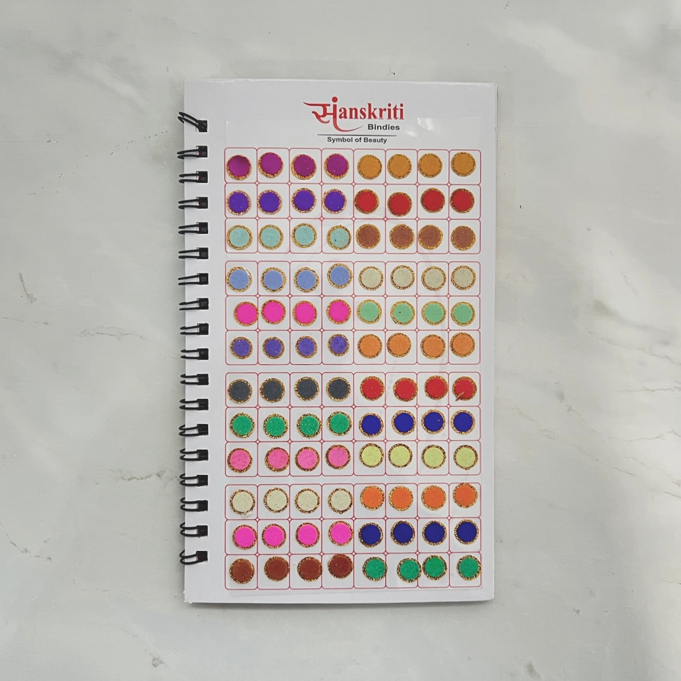 Gold Border Pastel Bindi Book