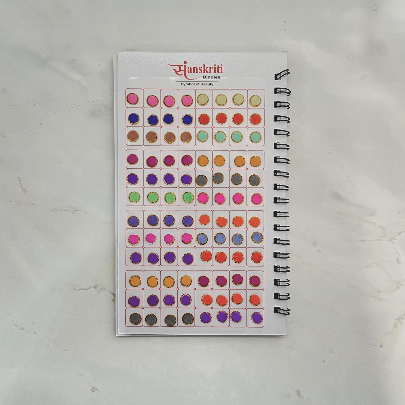 Gold Border Pastel Bindi Book