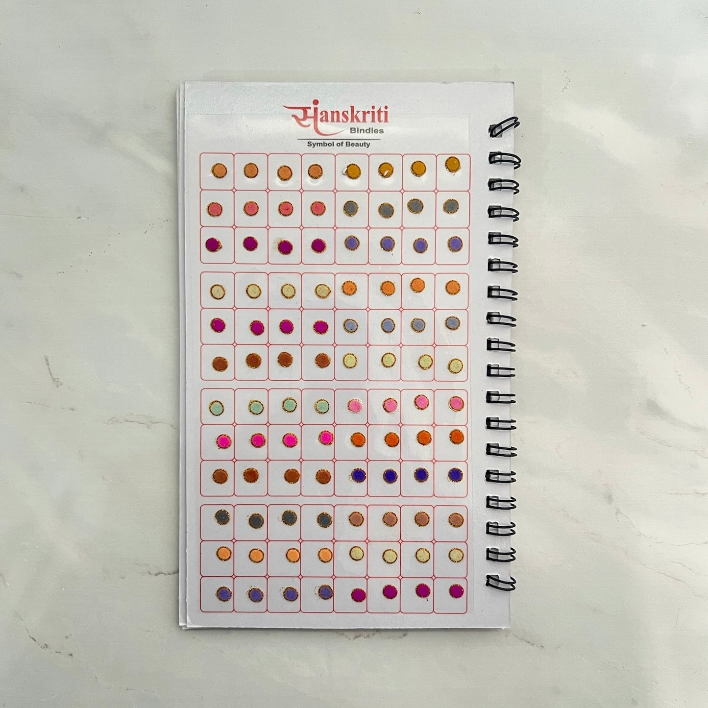 Gold Border Pastel Bindi Book