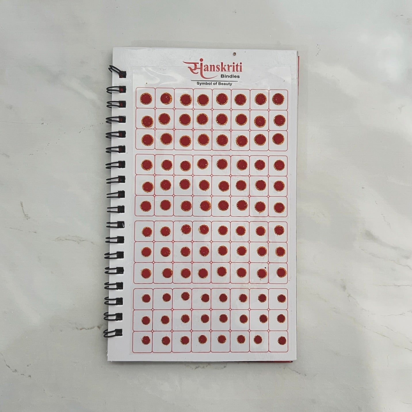 Gold Border Pastel Bindi Book