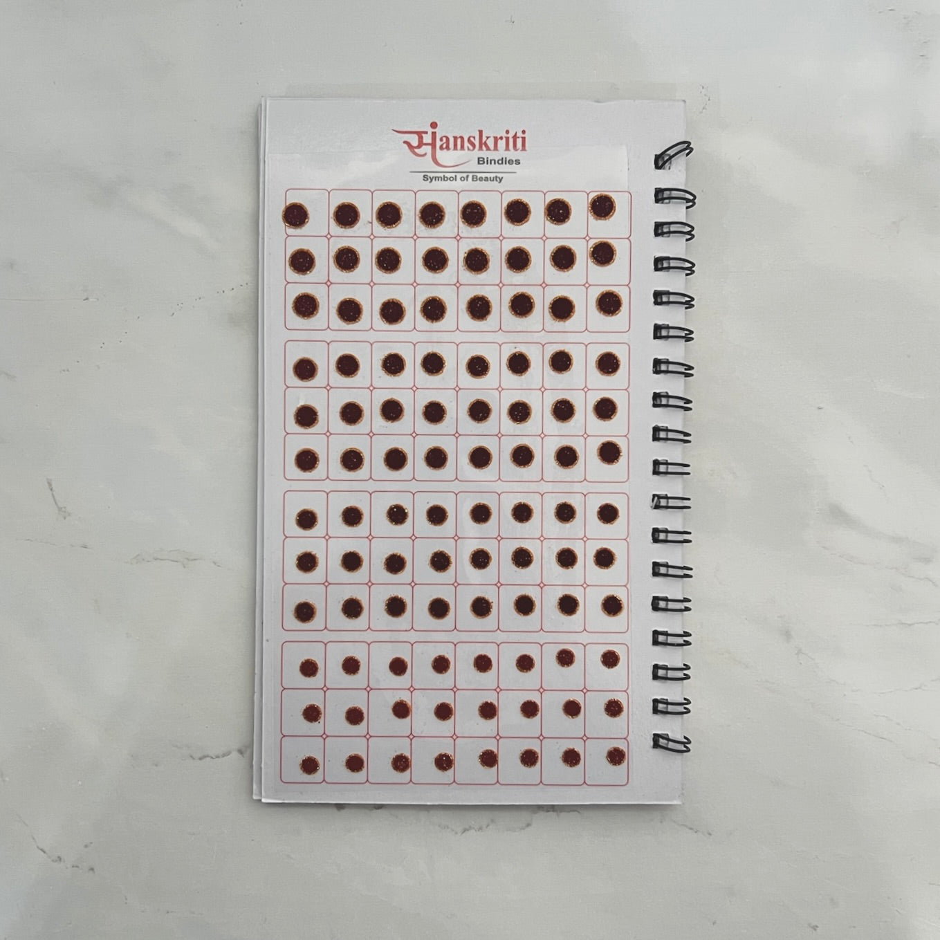 Gold Border Pastel Bindi Book