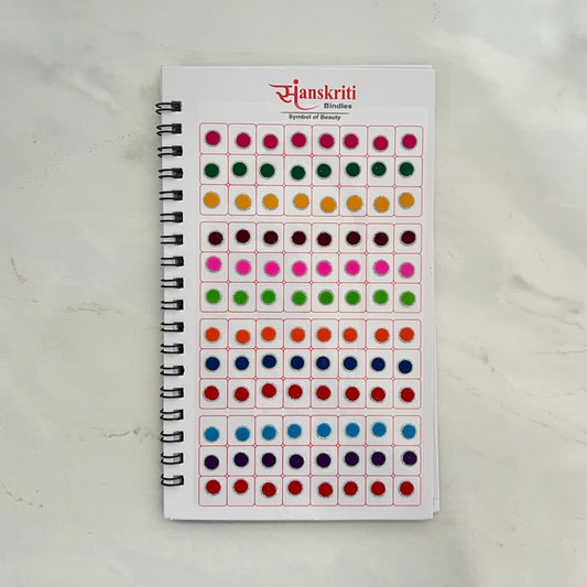 Silver Border Bindi Book