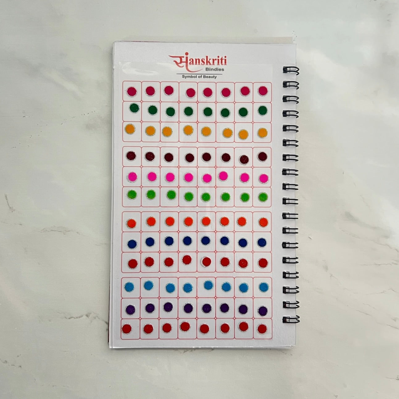 Silver Border Bindi Book
