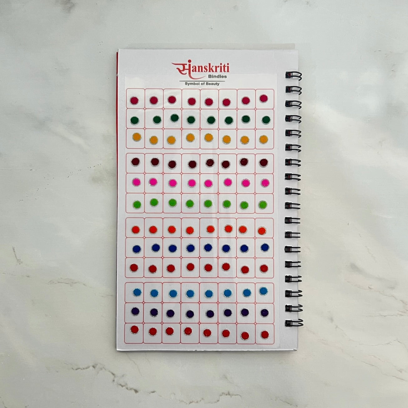 Silver Border Bindi Book