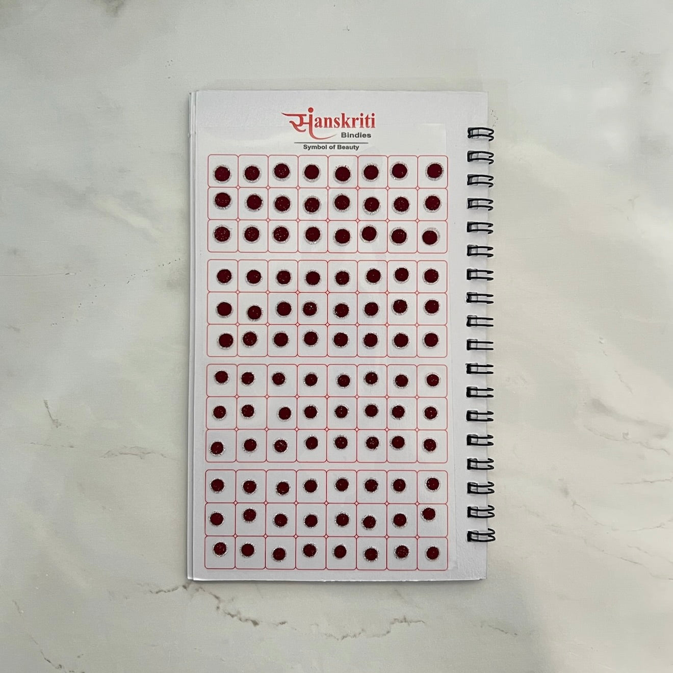 Silver Border Bindi Book