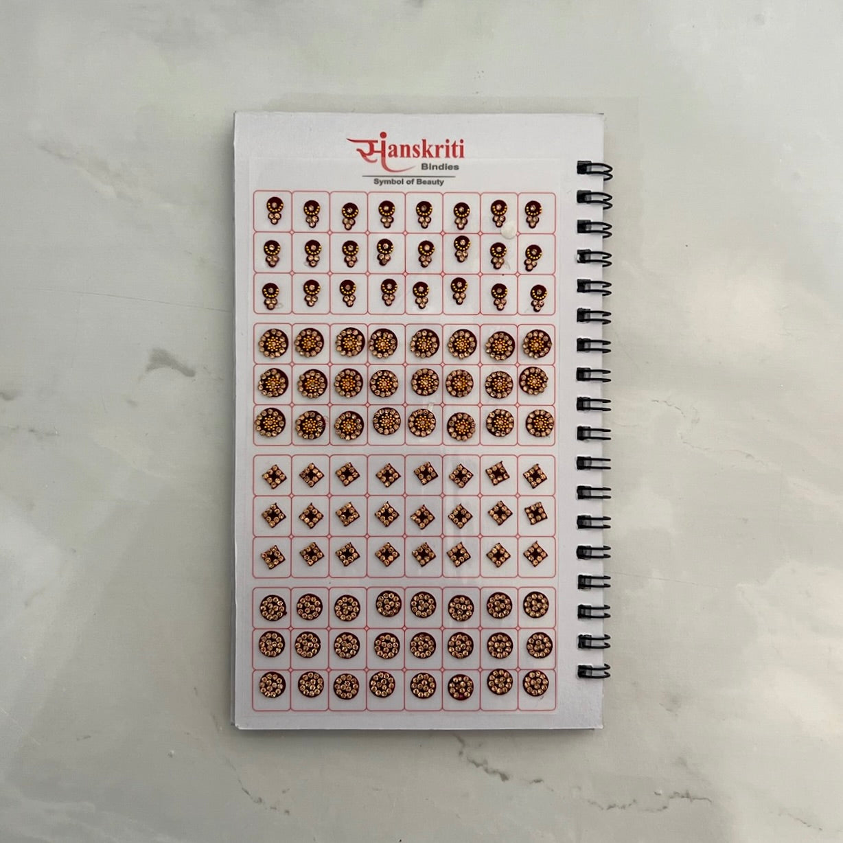 Mixed Design Red/Maroon Bindi Book