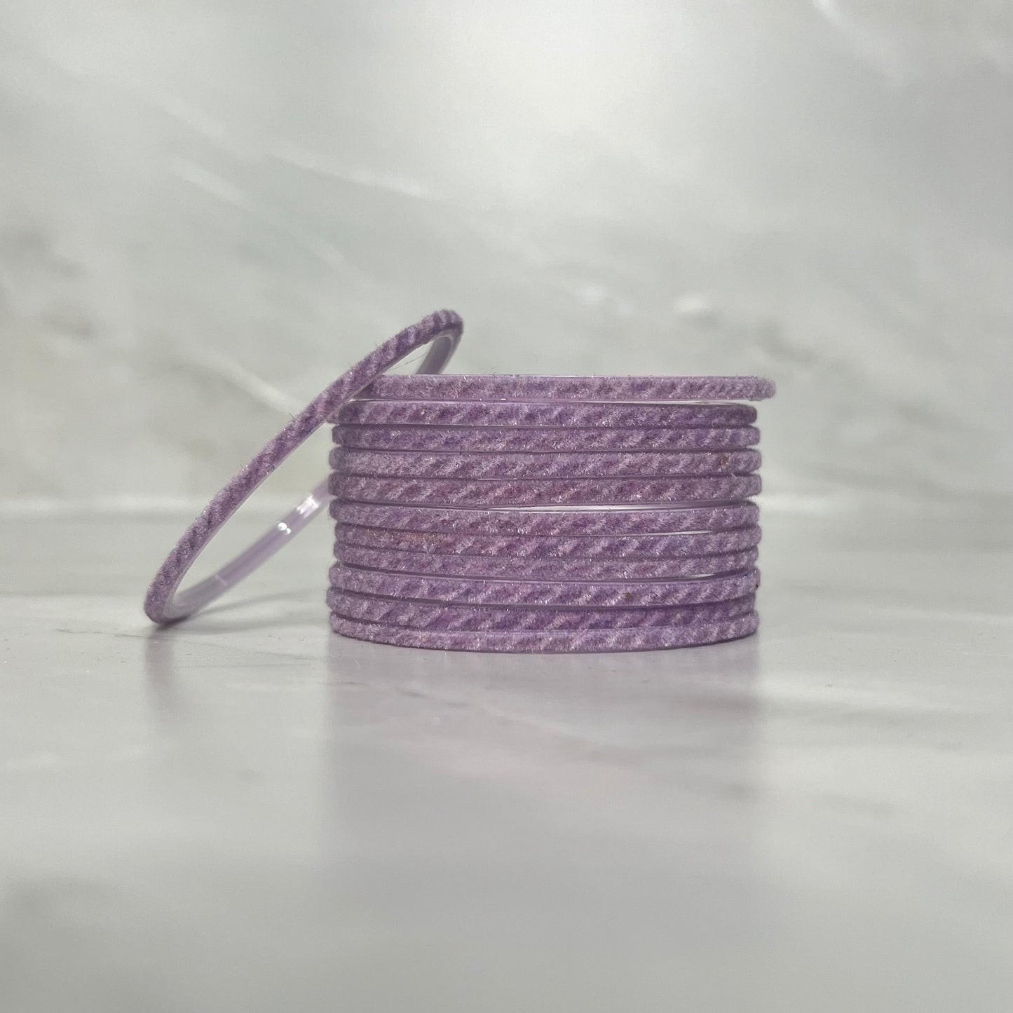 Lavender Velvet Glass Bangles