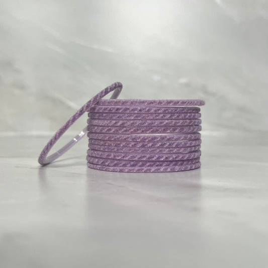 Lavender Velvet Glass Bangles