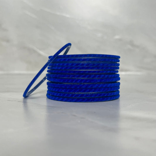 Royal Blue Velvet Glass Bangles
