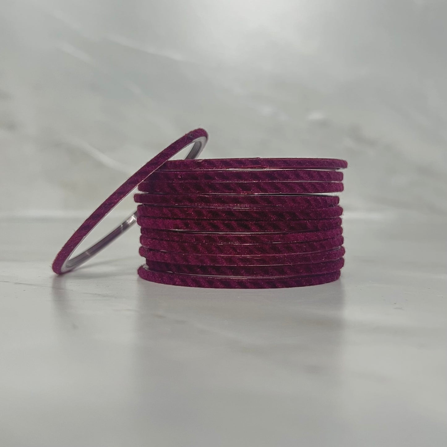 Plum Velvet Glass Bangles