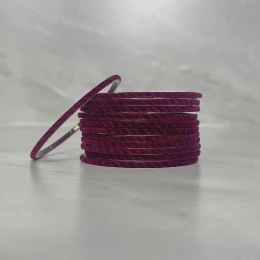 Plum Velvet Glass Bangles