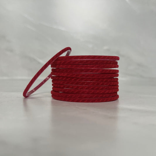 Red Velvet Glass Bangles