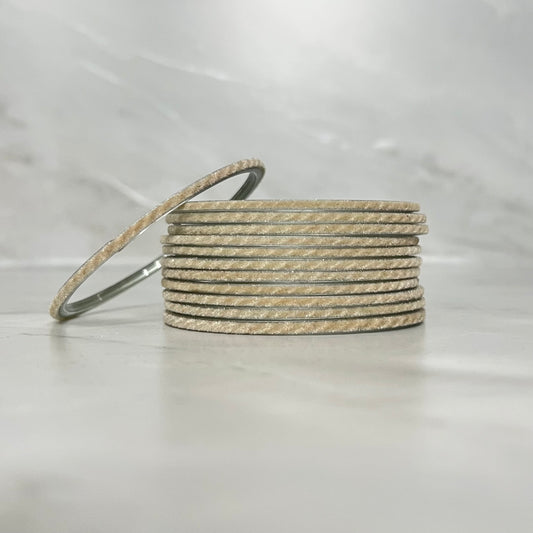 Stone Velvet Glass Bangles